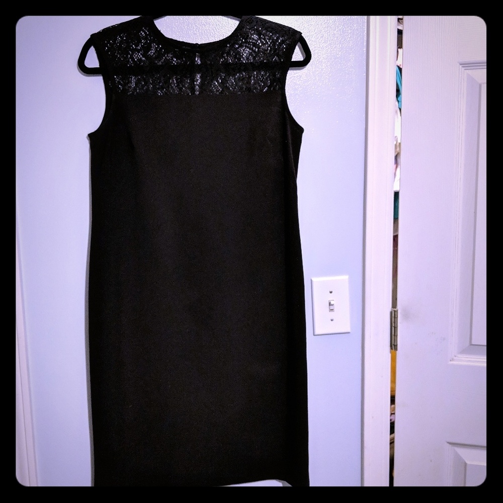 Nine West Black Dress-with lace detail Size S